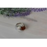 925 Sterling Silver Amber Ring Size 8.5