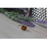 925 Sterling Silver Amber Ring Size 8.5