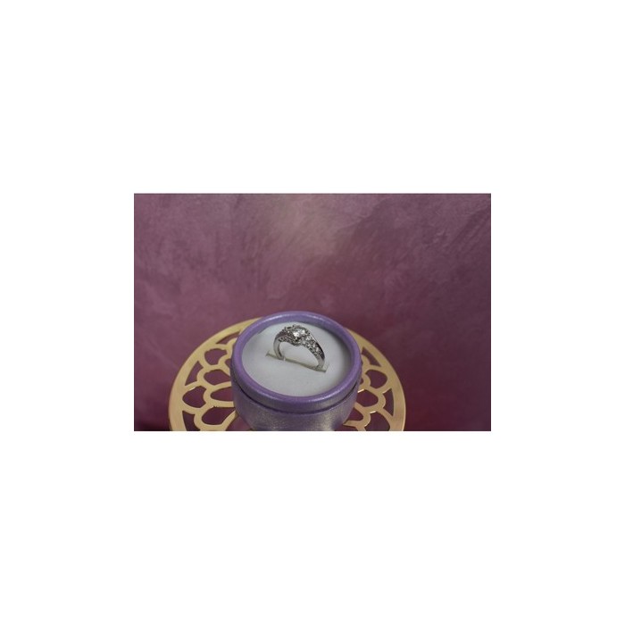 925 Sterling Silver White/colorless Spinel Ring Size 6.5