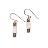 925 Sterling Silver Pink Mother of Pearl & Marcasites Earrings