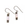925 Sterling Silver Pink Mother of Pearl & Marcasites Earrings
