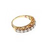 925 Sterling Silver Gold Plated White CZ Ring Size 7