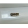 925 Sterling Silver Gold Plated White CZ Ring Size 7