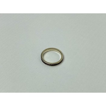 925 Sterling Silver Purple CZ Band Ring Size 8.5