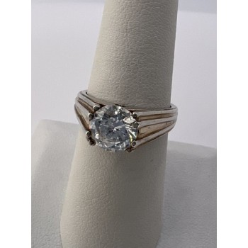 925 Sterling Silver & CZ Ring Size 6.5