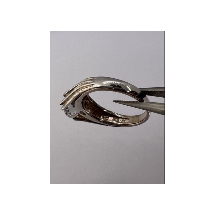 925 Sterling Silver & CZ Ring Size 6.5