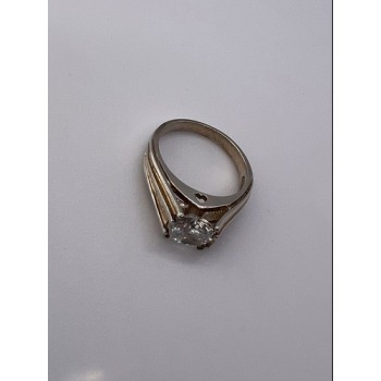 925 Sterling Silver & CZ Ring Size 6.5