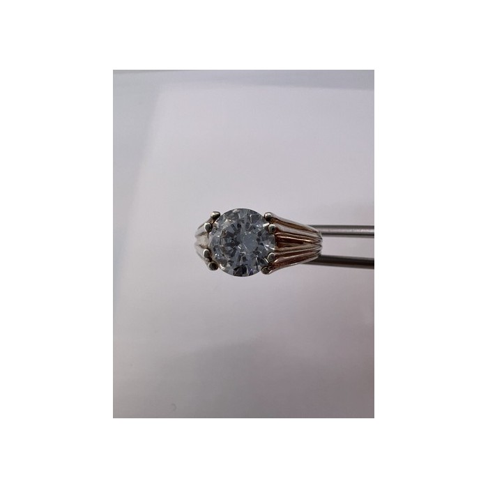 925 Sterling Silver & CZ Ring Size 6.5