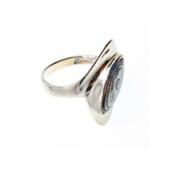 925 Sterling Silver Haliotis Ring Size 6.5