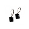 925 Sterling Silver Black Agate Earrings