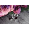 925 Sterling Silver Black Agate Earrings