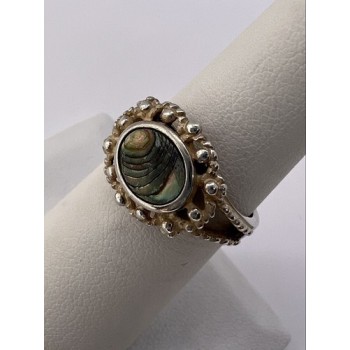 925 STERLING SILVER MOTHER OF PEARL RING SIZE 6.5