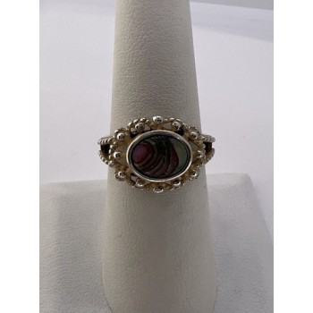 925 STERLING SILVER MOTHER OF PEARL RING SIZE 6.5