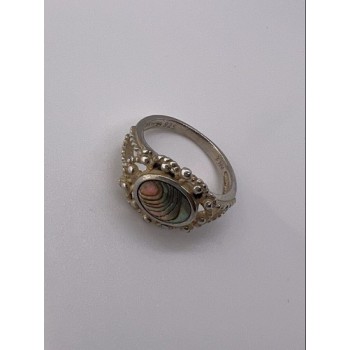 925 STERLING SILVER MOTHER OF PEARL RING SIZE 6.5