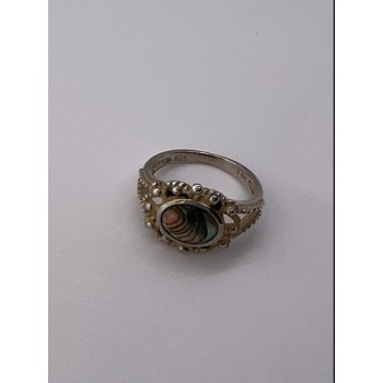 925 STERLING SILVER MOTHER OF PEARL RING SIZE 6.5