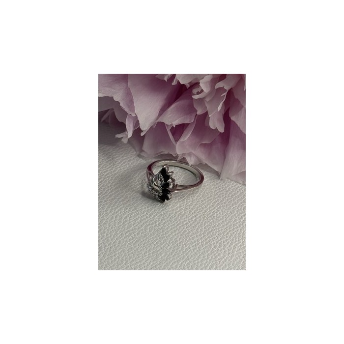 925 Sterling Silver Dark Blue & White Sapphire Ring Size 9 ; 7 ; 6.5