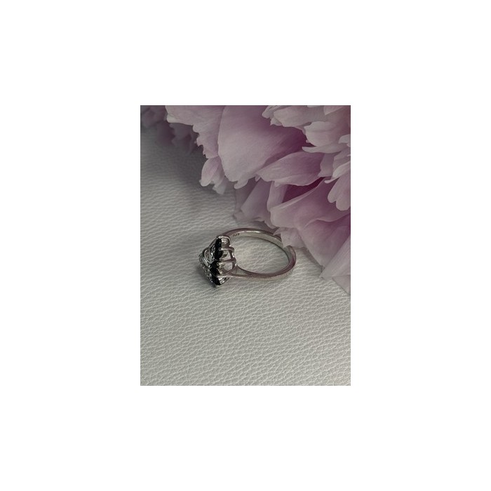 925 Sterling Silver Dark Blue & White Sapphire Ring Size 9 ; 7 ; 6.5