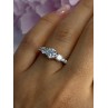 Shiny 925 Sterling Silver CZ Ring Size 7