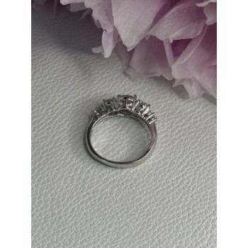 Shiny 925 Sterling Silver CZ Ring Size 7