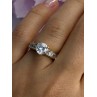 925 Sterling Silver Gold Plated CZ Ring Size 7