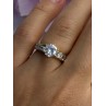 925 Sterling Silver Gold Plated CZ Ring Size 7