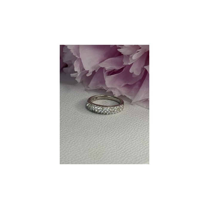 Classy 925 Sterling Silver CZ Ring Size 7.5