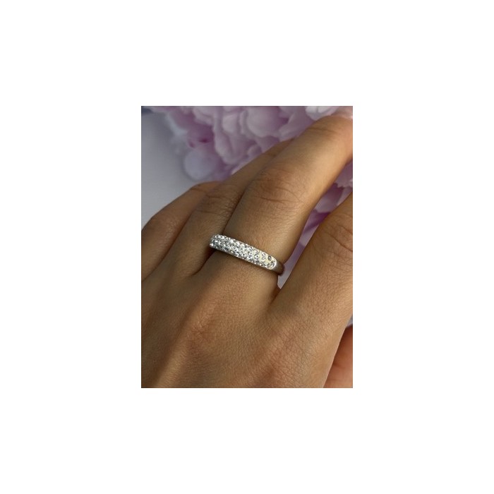 Classy 925 Sterling Silver CZ Ring Size 7.5