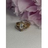 925 Sterling Silver Gold Plated CZ Ring Size 5