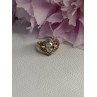 925 Sterling Silver Gold Plated CZ Ring Size 5
