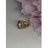925 Sterling Silver Gold Plated CZ Ring Size 5