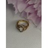 925 Sterling Silver Gold Plated CZ Ring Size 5