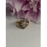 925 Sterling Silver Gold Plated CZ Ring Size 5