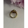 925 Sterling Silver Gold Plated CZ Ring Size 5