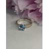Beautiful 925 Sterling Silver Topaz Ring Size 10