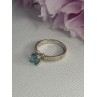Beautiful 925 Sterling Silver Topaz Ring Size 10