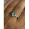 Beautiful 925 Sterling Silver Topaz Ring Size 10
