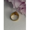 925 Sterling Silver Gold Plated Coral Ring Size 9