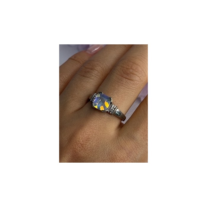925 Sterling Silver CZ Ring Size 9