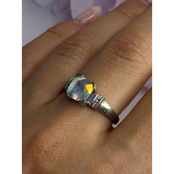 925 Sterling Silver CZ Ring Size 9