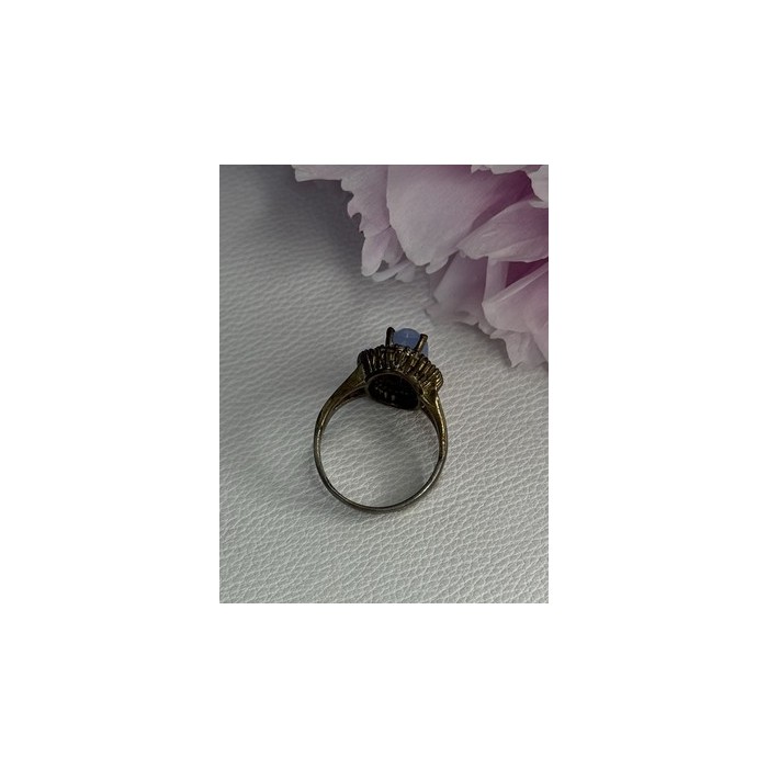 925 Sterling Silver Crystal & CZ Ring Size 9