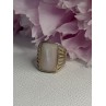 925 Sterling Silver Pink Abalone Ring Size 7.5