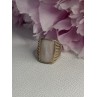 925 Sterling Silver Pink Abalone Ring Size 7.5