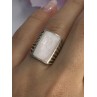 925 Sterling Silver Pink Abalone Ring Size 7.5