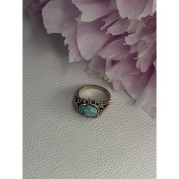 Vintage 925 Sterling Silver Turquoise Ring Size 5