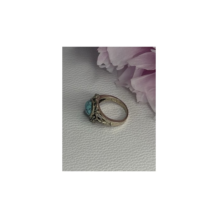 Vintage 925 Sterling Silver Turquoise Ring Size 5