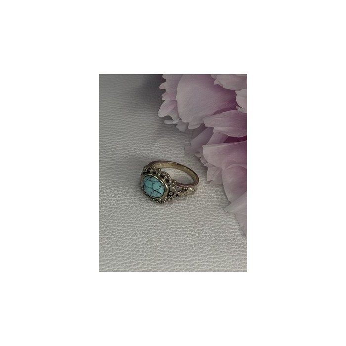 Vintage 925 Sterling Silver Turquoise Ring Size 5