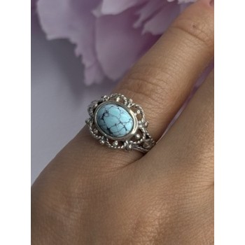 Vintage 925 Sterling Silver Turquoise Ring Size 5