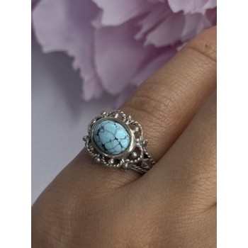 Vintage 925 Sterling Silver Turquoise Ring Size 5