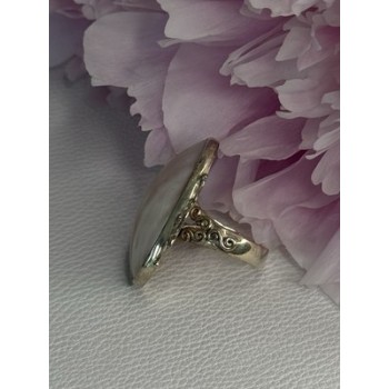 Vintage 925 Sterling Silver Rink Abalone Ring Size 6.5