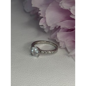 Shiny 925 Sterling Silver CZ Ring Size 10